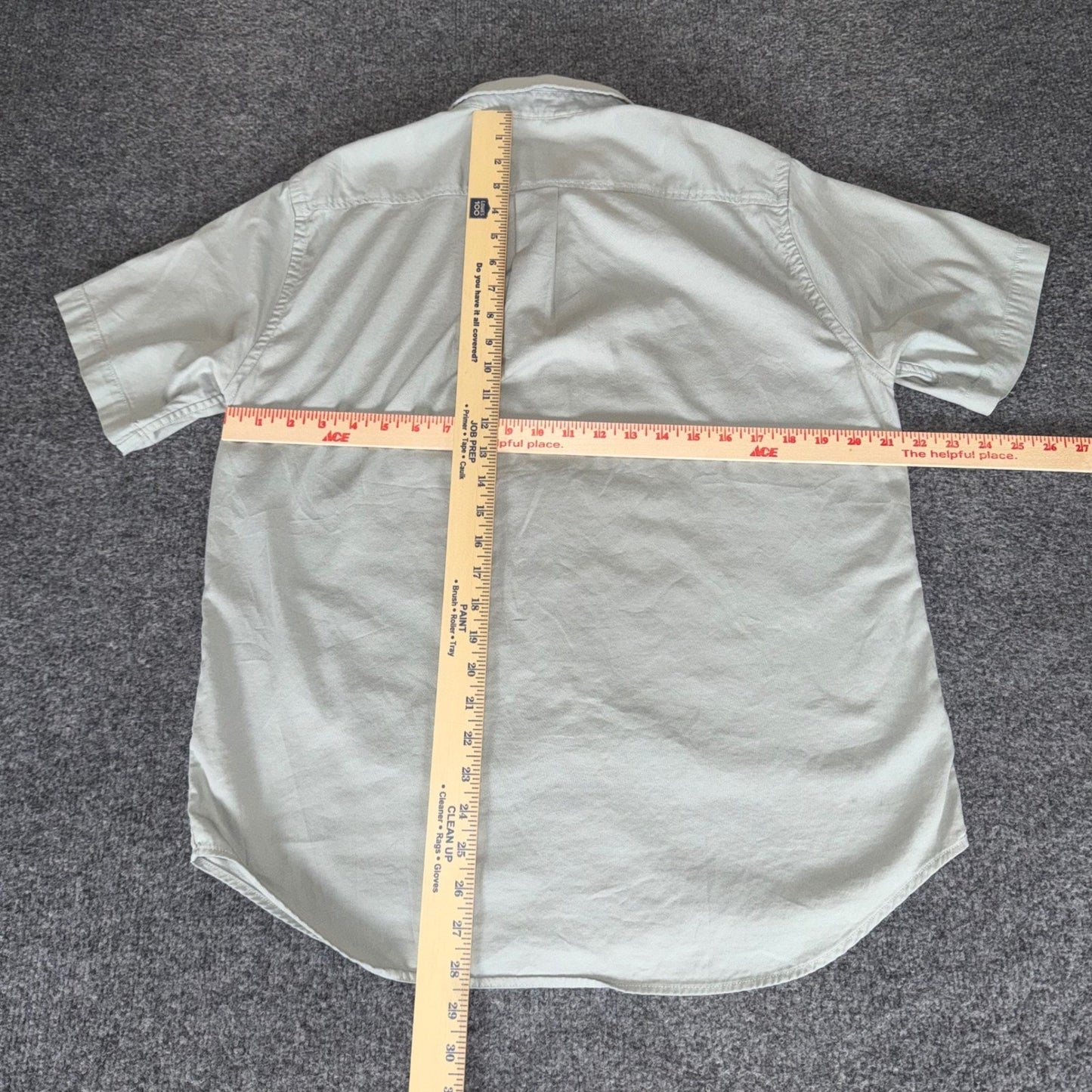 Buck Mason Shirt Mens Large Green Short Sleeve Button Up Casual Everyday