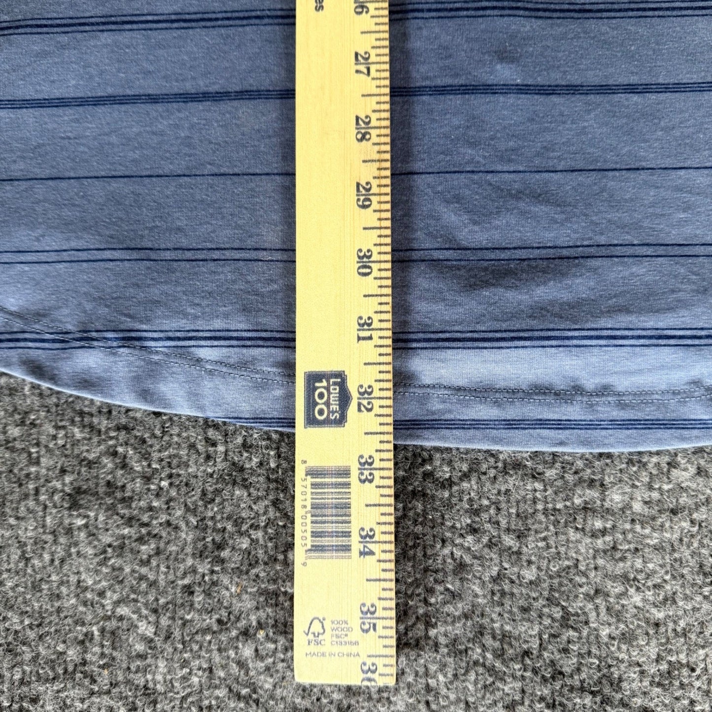 The Normal Brand Active Puremeso Shirt Mens XXL Blue Striped Short Sleeve Soft