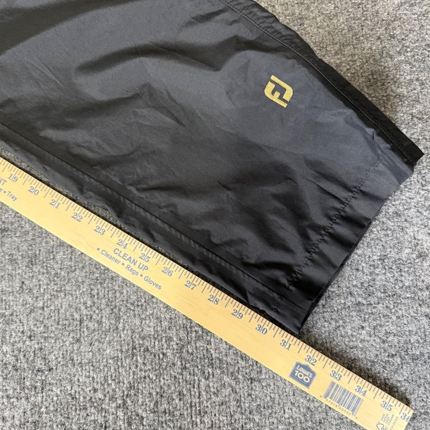 DryJoys FootJoy Pants Mens Black Large 31x31 Waterproof Golf Rain Windbreaker