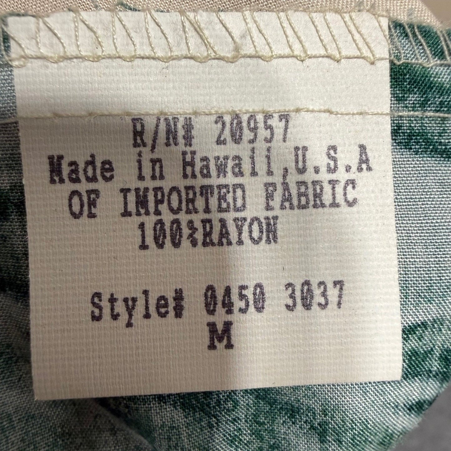 Tori Richard Mens Rayon Hawaiian Shirt Tropical Cocktail Palm Medium Aloha VTG