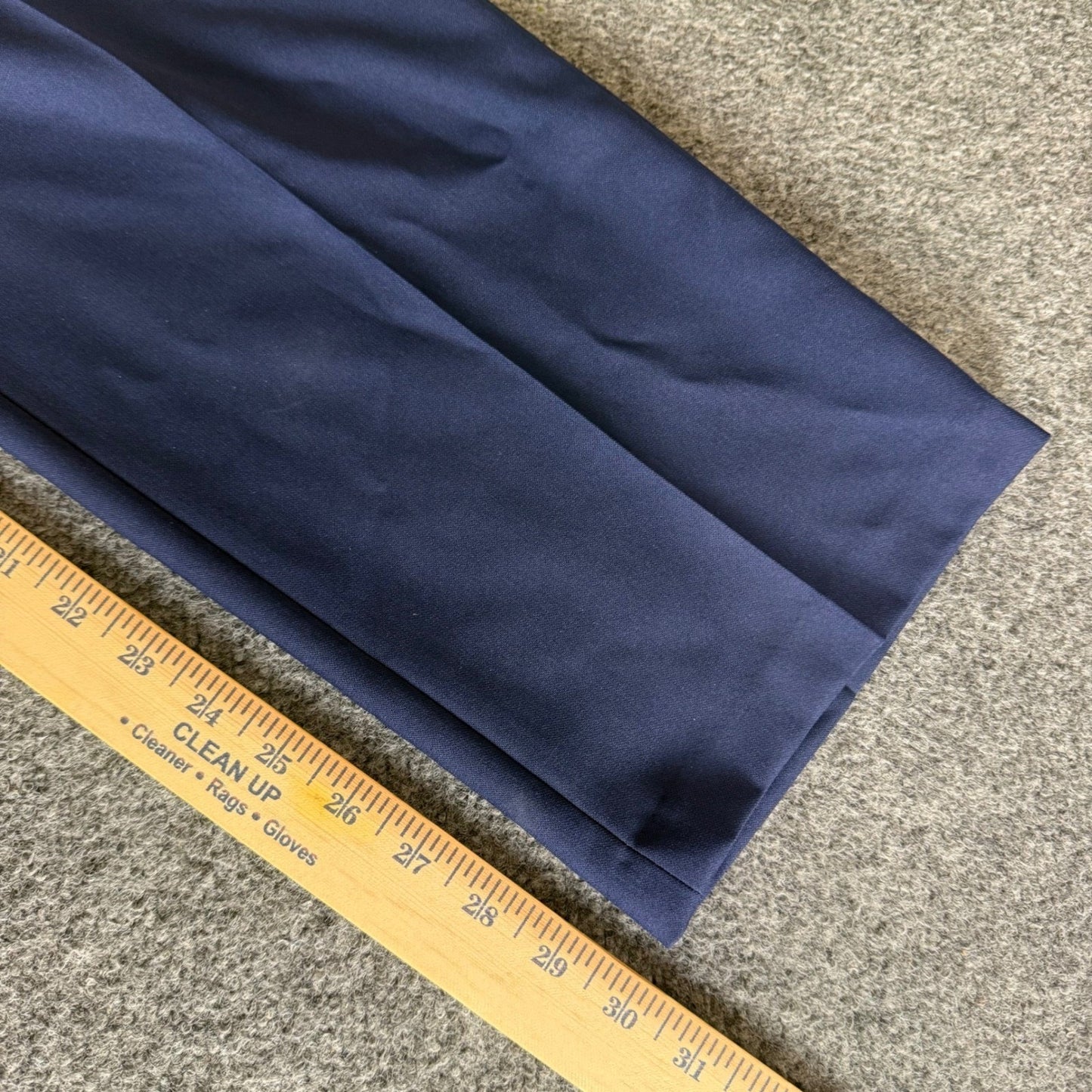 Haggar The Active Series Mens 34x30 Midnight Blue Stretch Herringbone Suit Pants