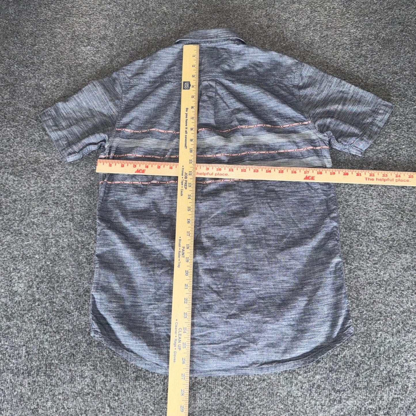 Vans Shirt Mens Small Blue Striped Button Up Short Sleeve Casual Skate Surf