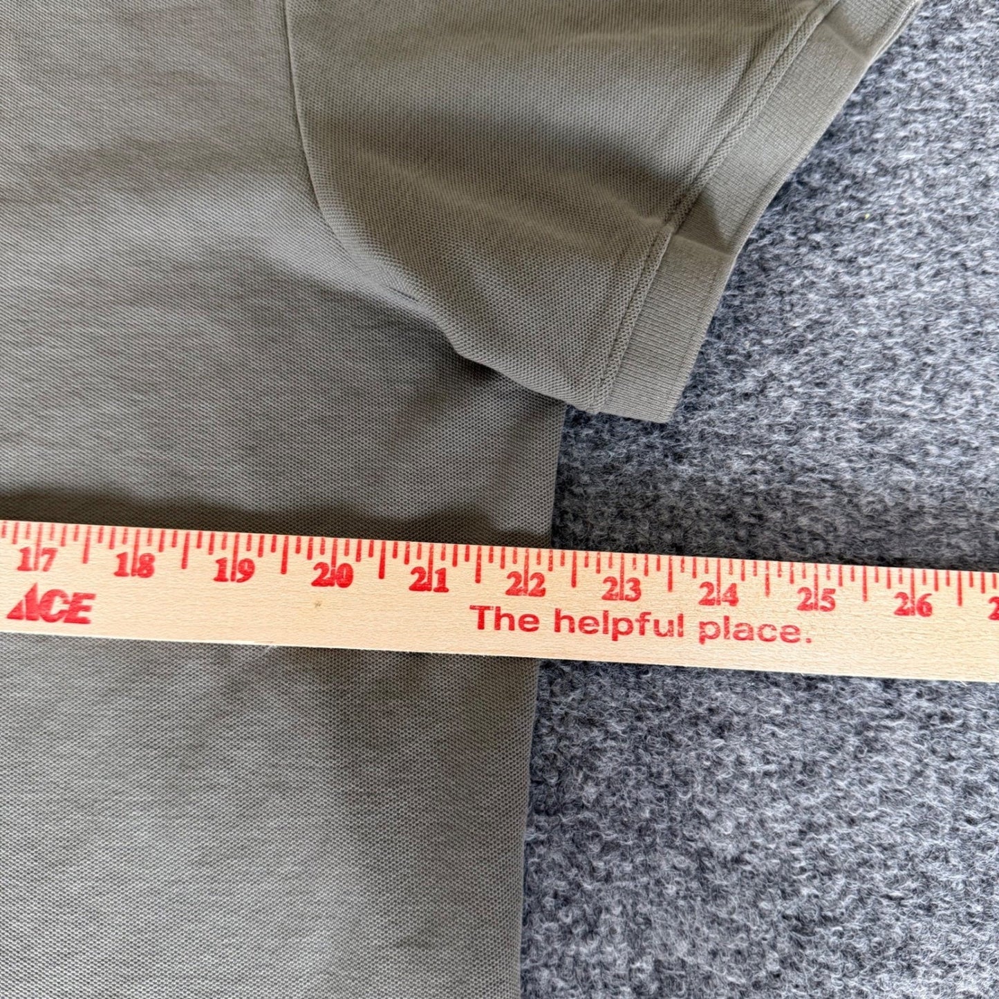 Cuts Polo Shirt Mens XXL Green Curve Hem Short Sleeve Pima Cotton Casual Office