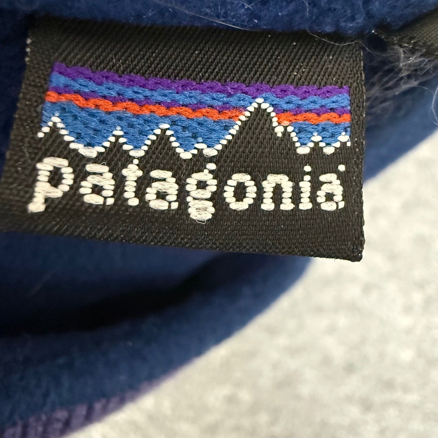Patagonia '92 Wool Blend Capilene Lined Beanie Hat Blue VTG Outdoor Winter