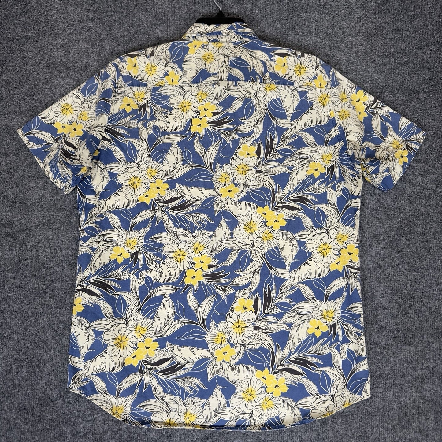 Denim & Supply Ralph Lauren Shirt Men M Blue Floral Button Up Short Sleeve Adult