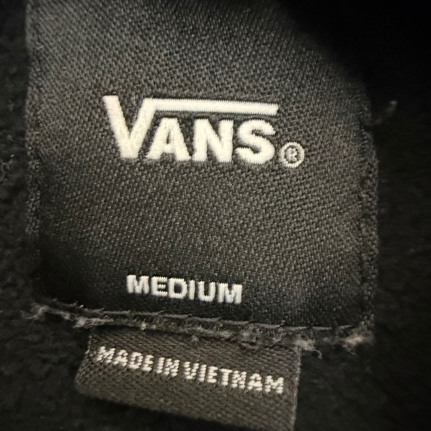 Vans Mens Black Skateboard Logo Graphic Pullover Hoodie Sweatshirt Medium Skate
