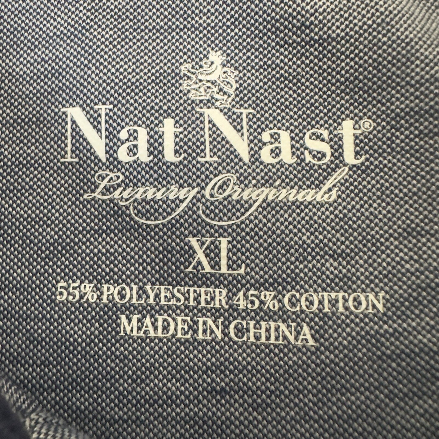 Nat Nast Polo Shirt Mens XL Heathered Blue Short Sleeve Casual Extra Large Adult