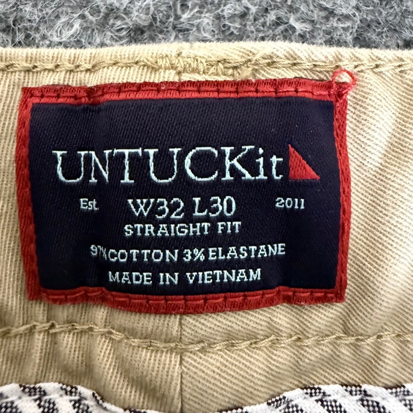 UNTUCKit Mens Straight Fit Chino Pant Khaki 32x30 (32x25) Everyday Casual Office