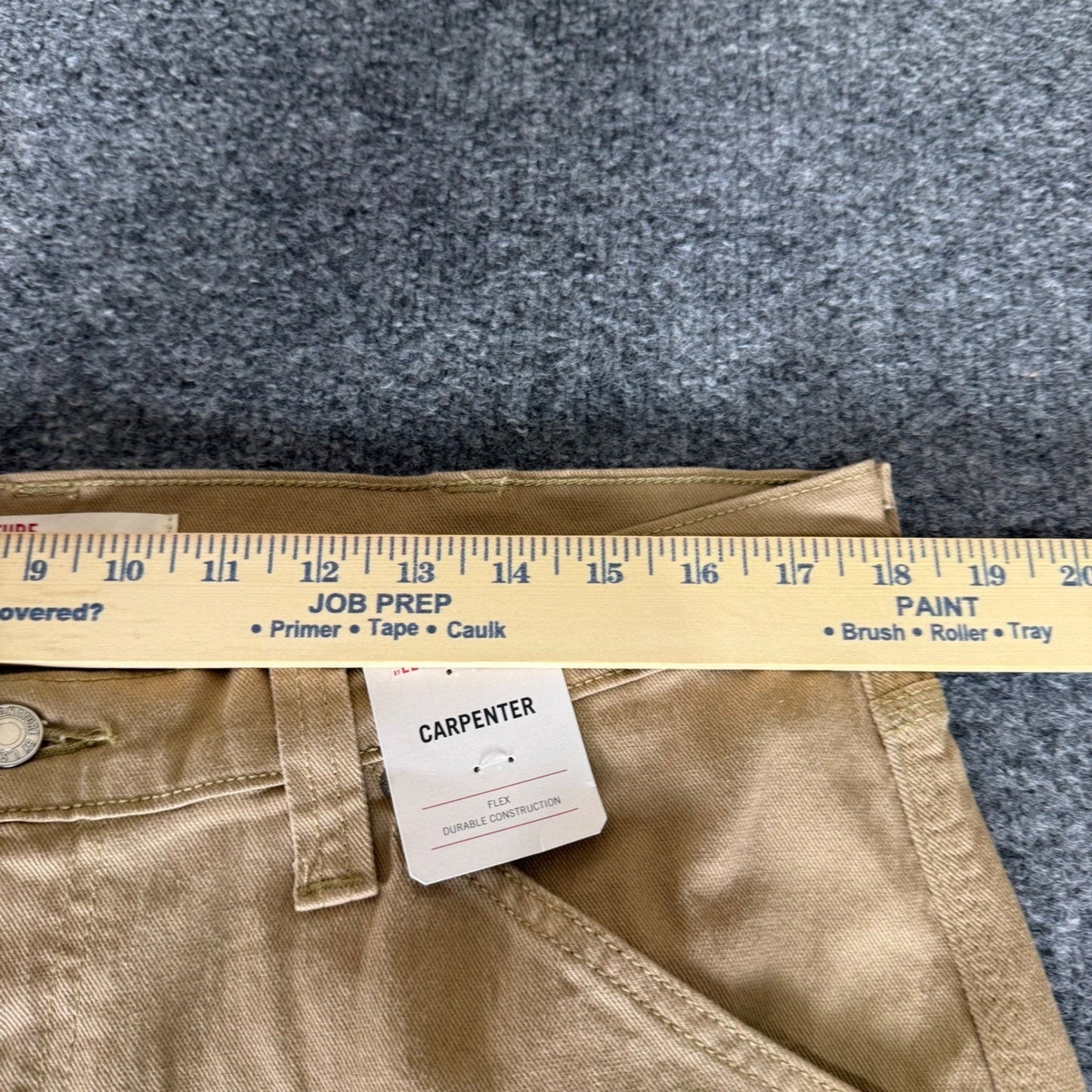Levi Strauss Signature Mens Carpenter Pants Tan Flex Canvas 36x36 NWT Workwear