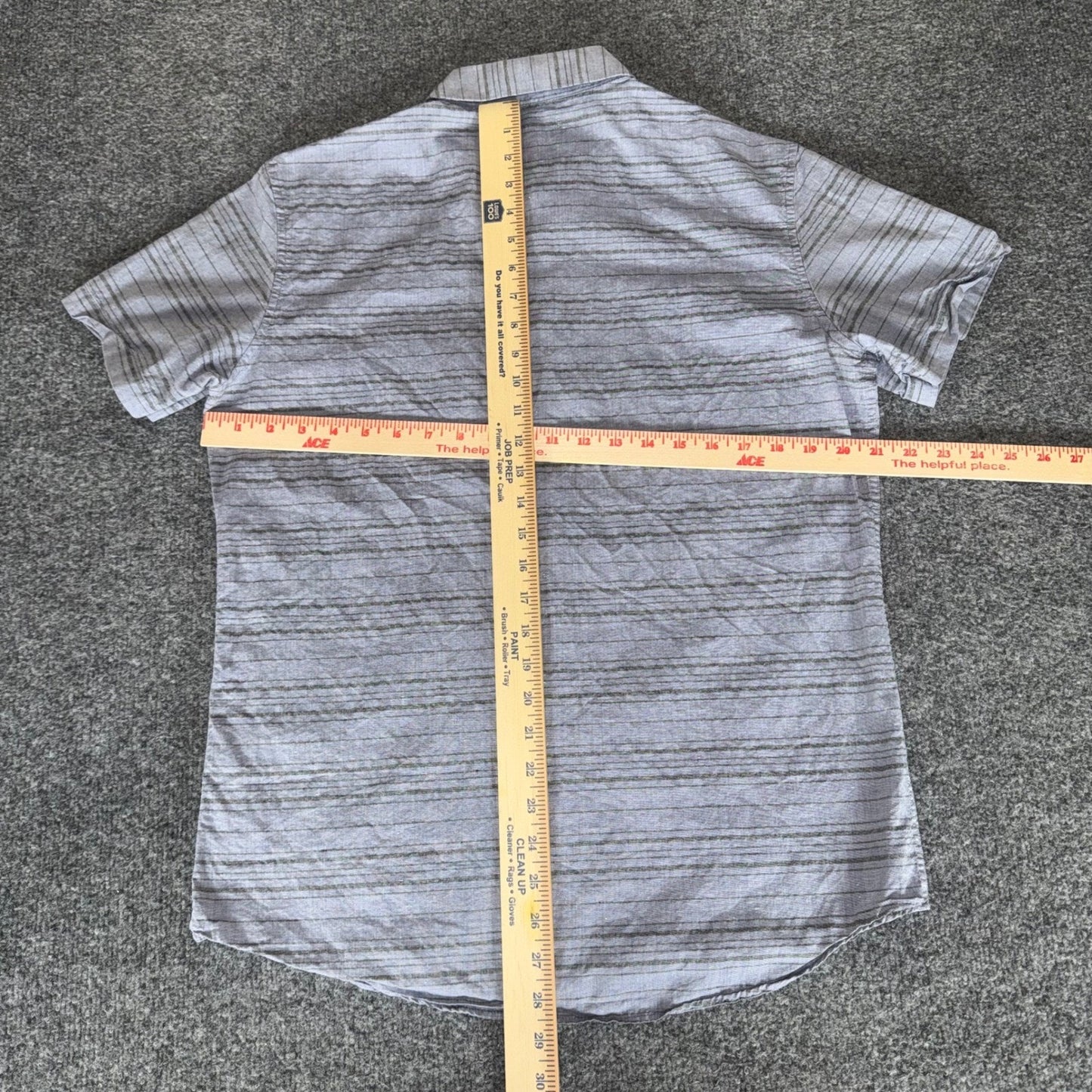 Travis Mathew Shirt Mens Medium Short Sleeve Button Up Striped Golf Casual Top