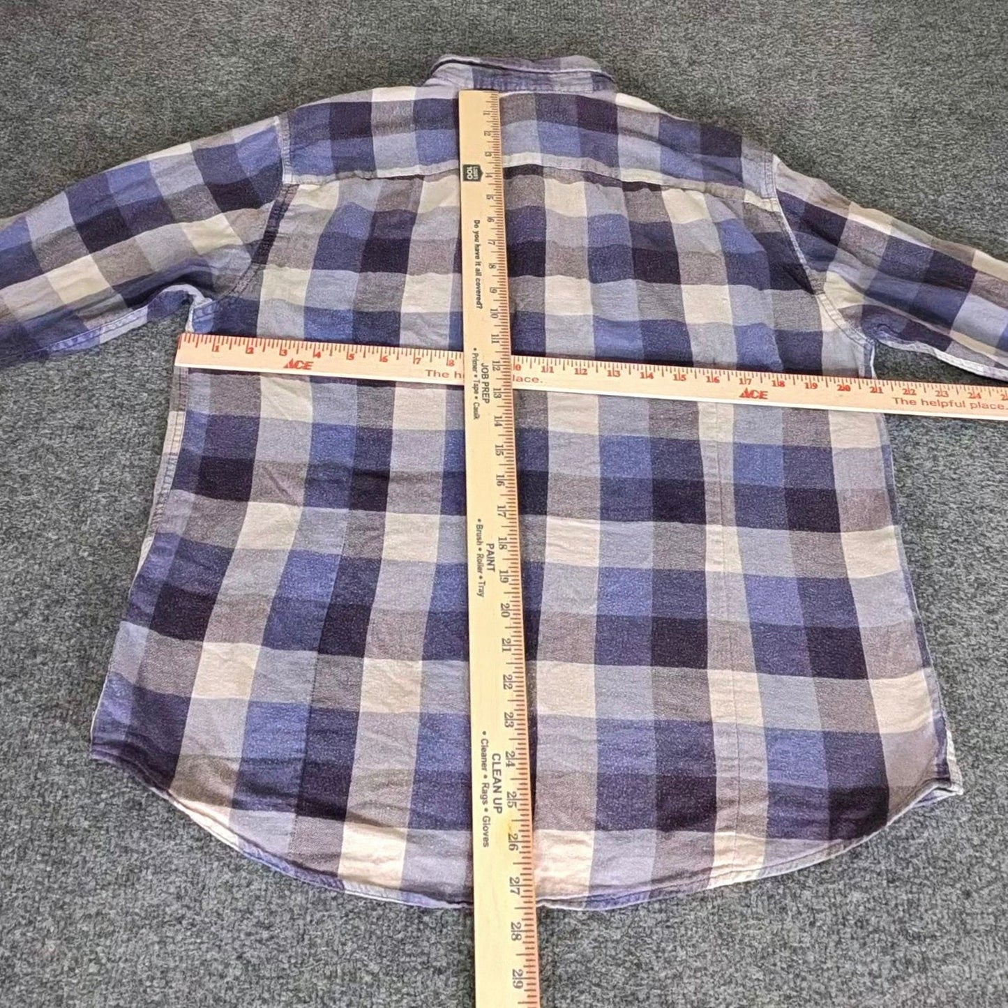 The Normal Brand Shirt Mens M Blue Plaid Long Sleeve Button Up Casual Everyday