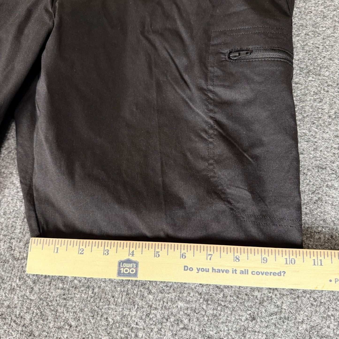 Wrangler Authentics Cargo Shorts Mens 36 Black Outdoor Hiking Workwear Utility