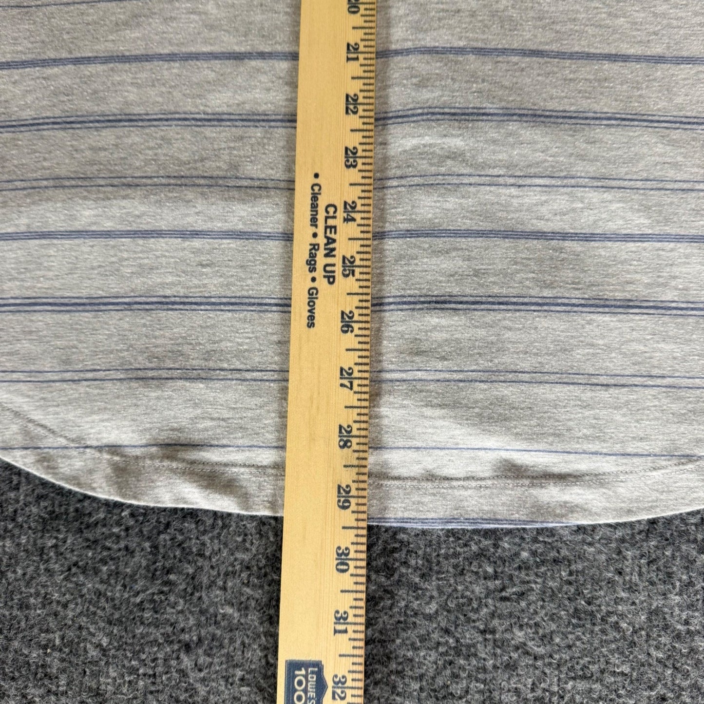 The Normal Brand Mens XL Active Puremeso Grey Striped Short Sleeve Button Down