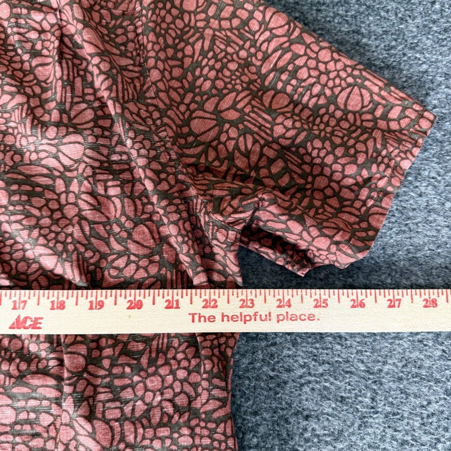 Outerknown Shirt Mens XL Short Sleeve Button Up Reverse Print Boho Surf Beach