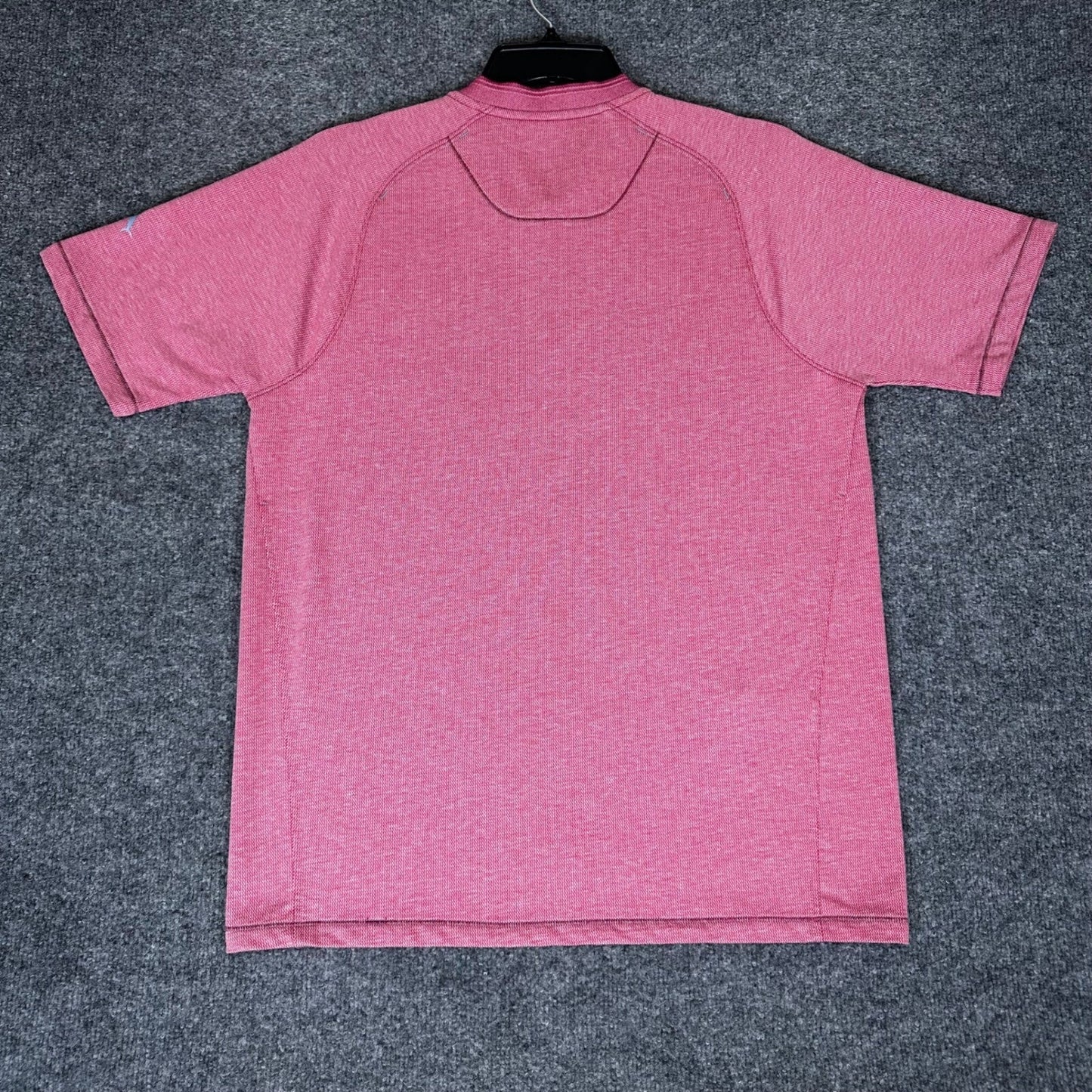 Tommy Bahama IslandZone Henley Shirt Moisture Wicking Heathered Red Medium