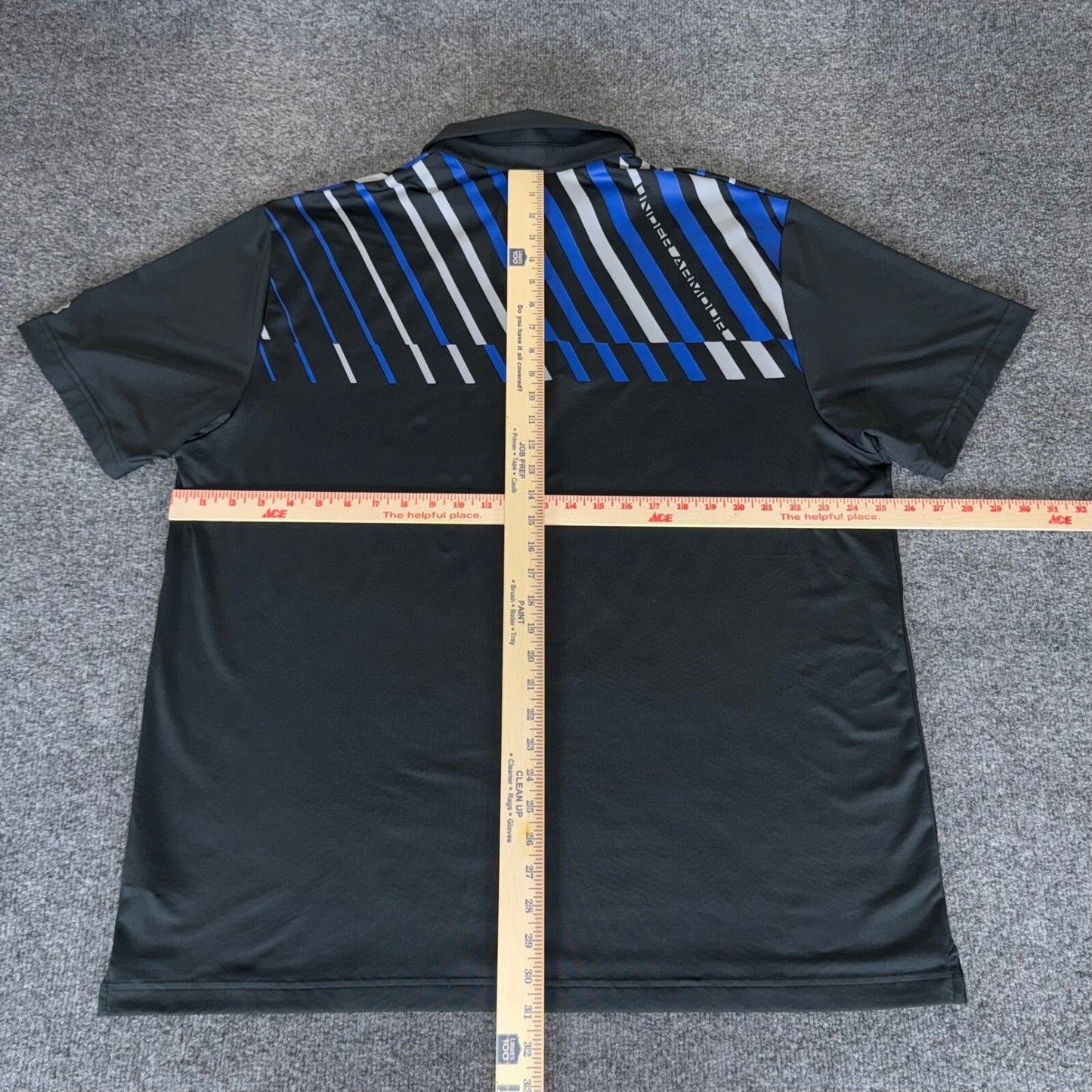 Under Armour ColdGear Golf Polo Shirt Striped Athletic Mens 2XL Performance