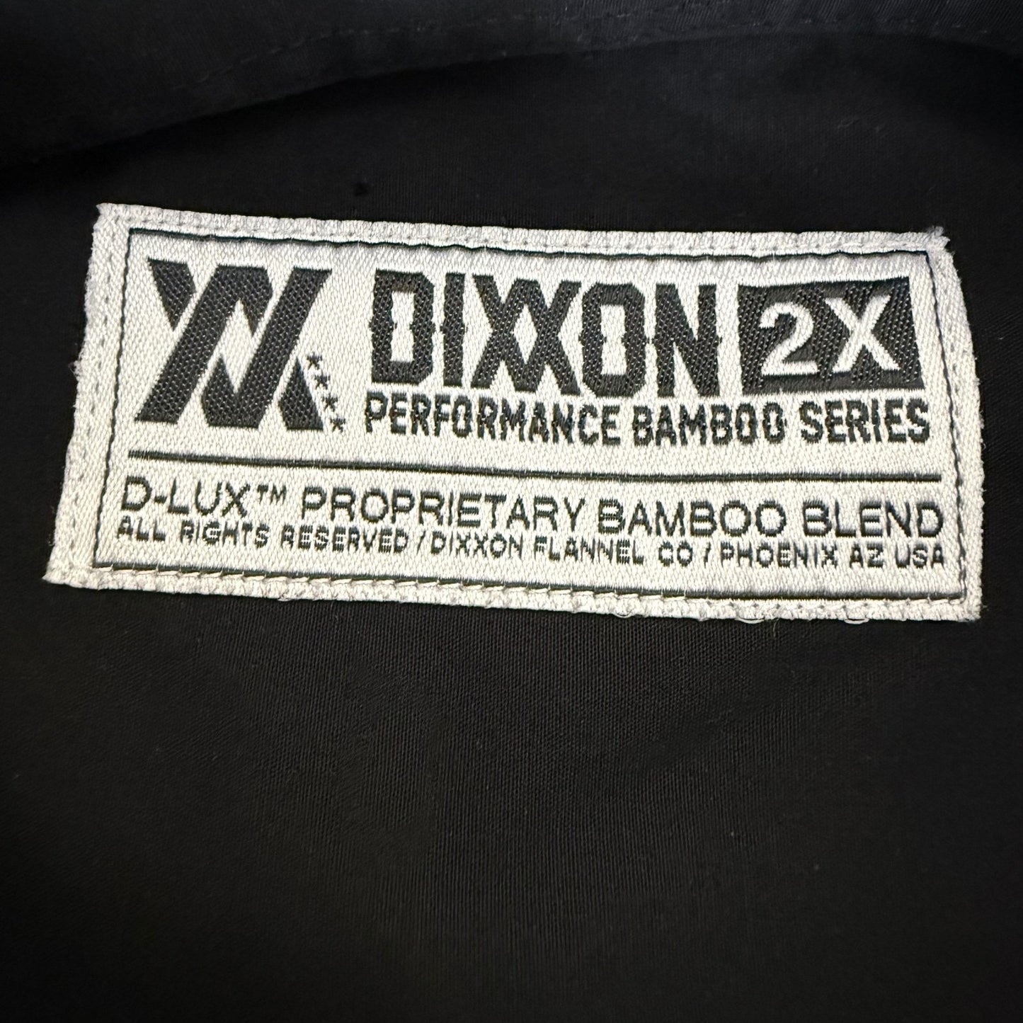 Dixxon Mens 2XL Black Bamboo Shirt Short Sleeve Button Up Stretch Casual Moto