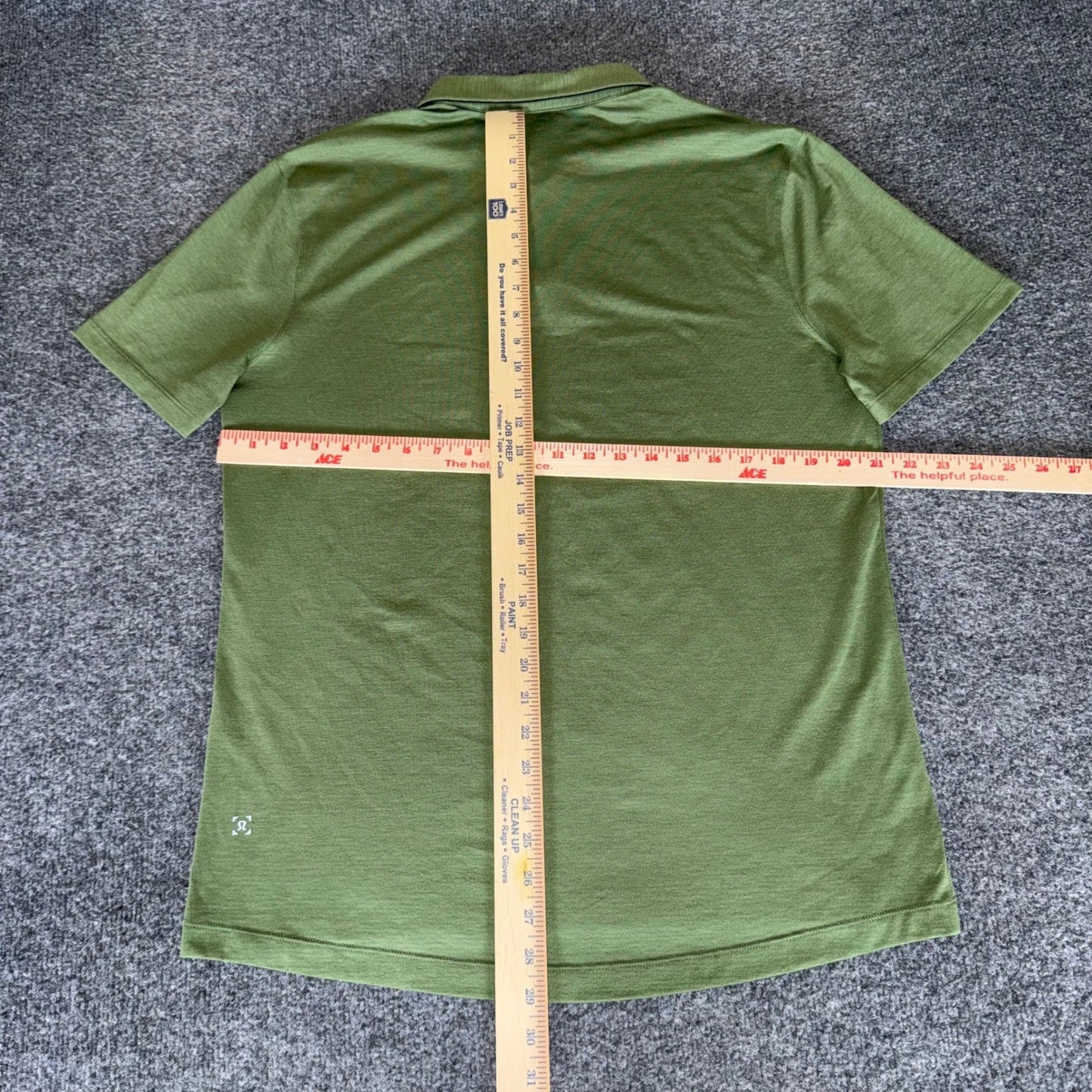 Lululemon Polo Shirt Mens Large Green Golf Short Sleeve Casual Activewear Preppy