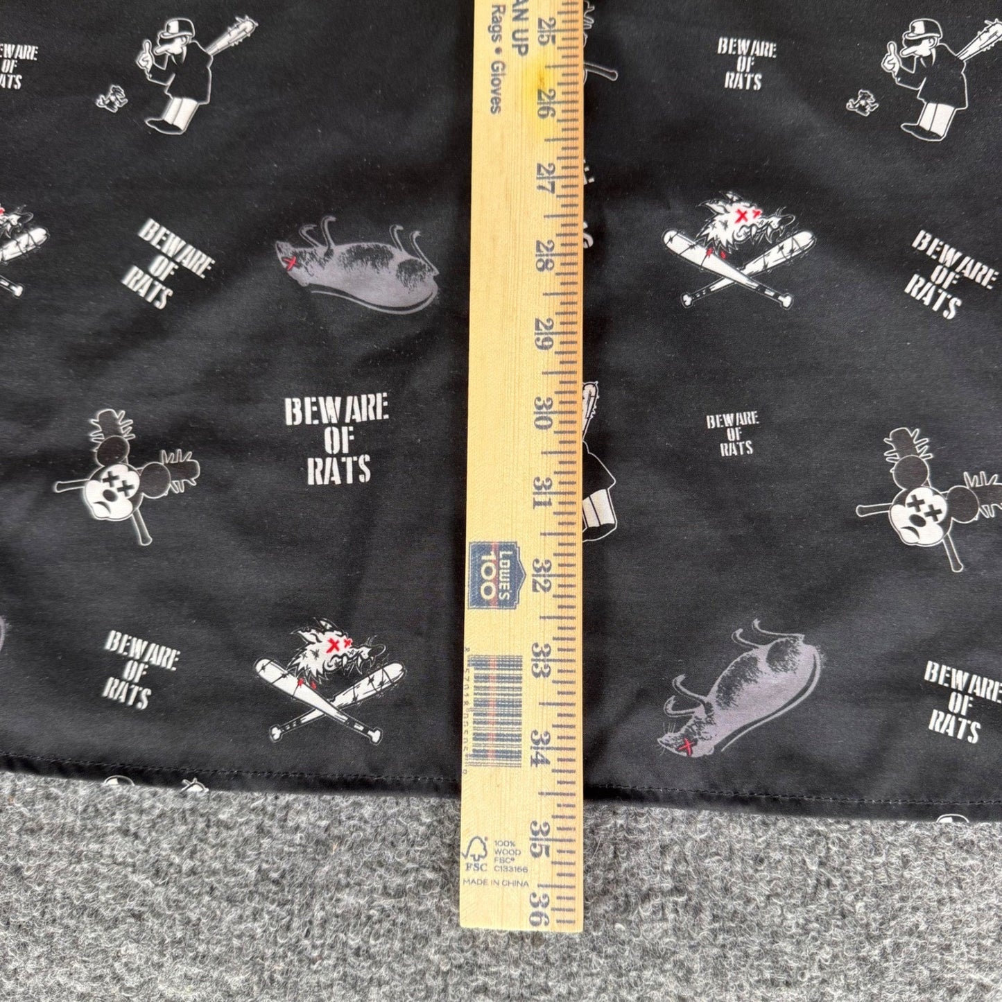 DIXXON Flannel Co Beware Shirt Mens 4XL Black Short Sleeve Button Up Moto Casual