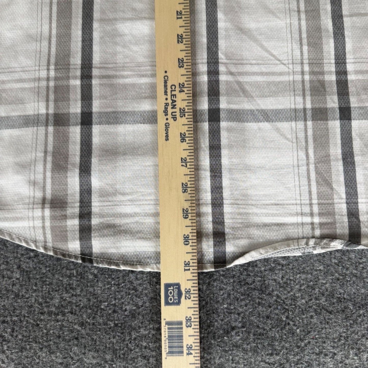 BKE Mens Large Athletic Fit Plaid Long Sleeve Pearl Snap Shirt Gray White Casual