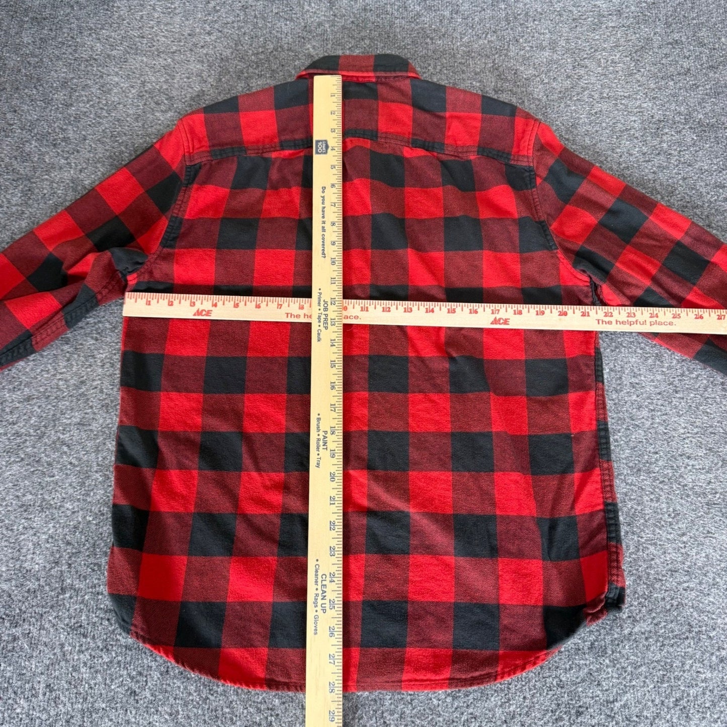 American Eagle Mens Super Soft Buffalo Plaid Medium Flannel Shirt Red Black