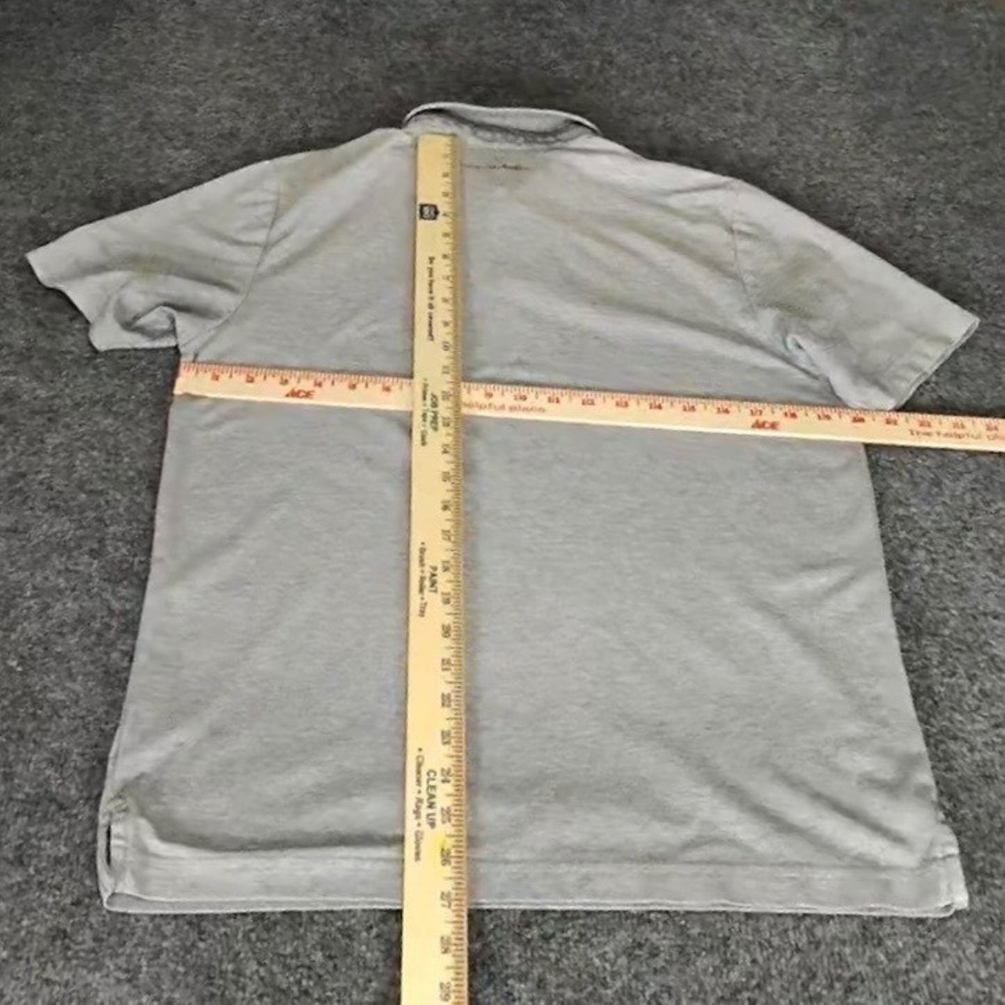 Travis Mathew Polo Shirt Mens M Gray Stripe Short Sleeve Golf Performance Casual