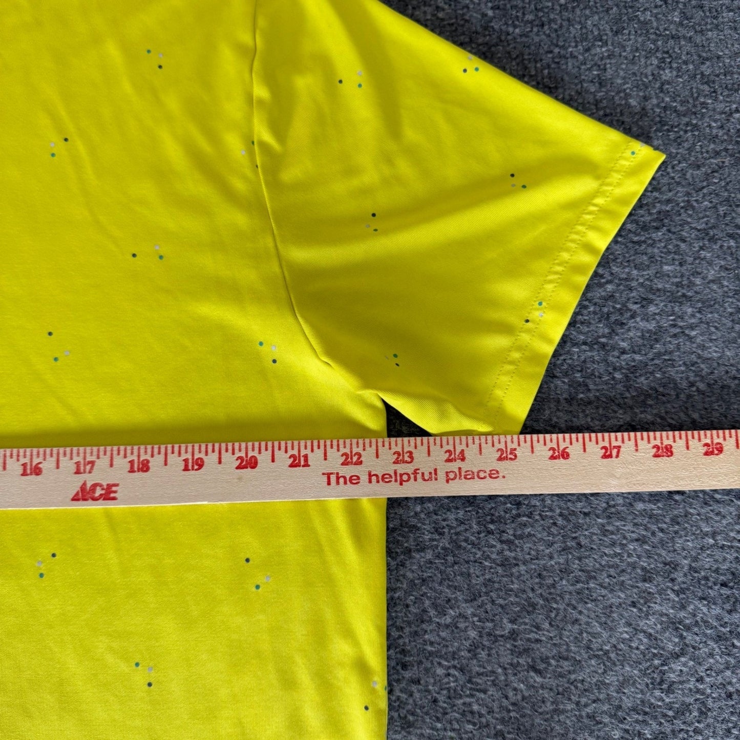 Under Armour Playoff Polo Shirt Mens L Yellow Speckled Golf Performance Stretch