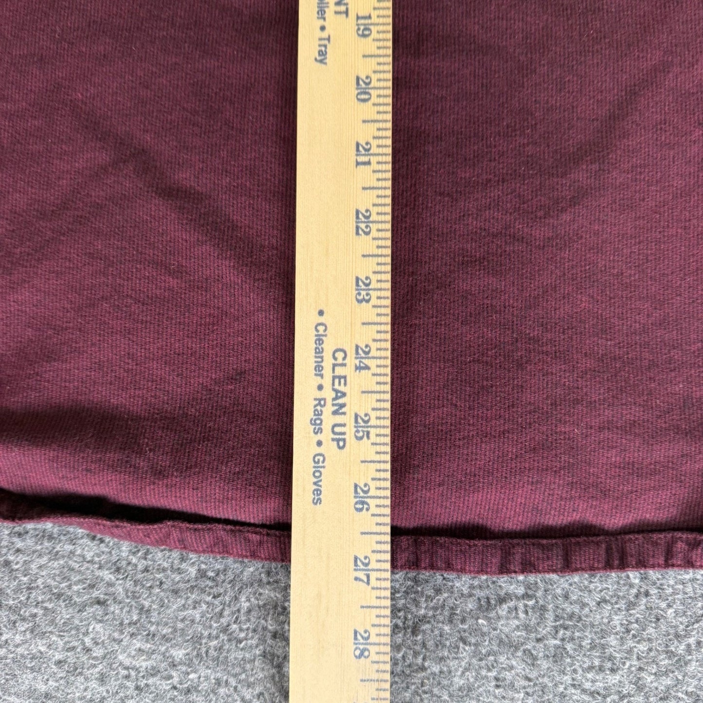 Vans Flannel Hoodie Shirt Mens Small Burgundy Corduroy Long Sleeve Button Up