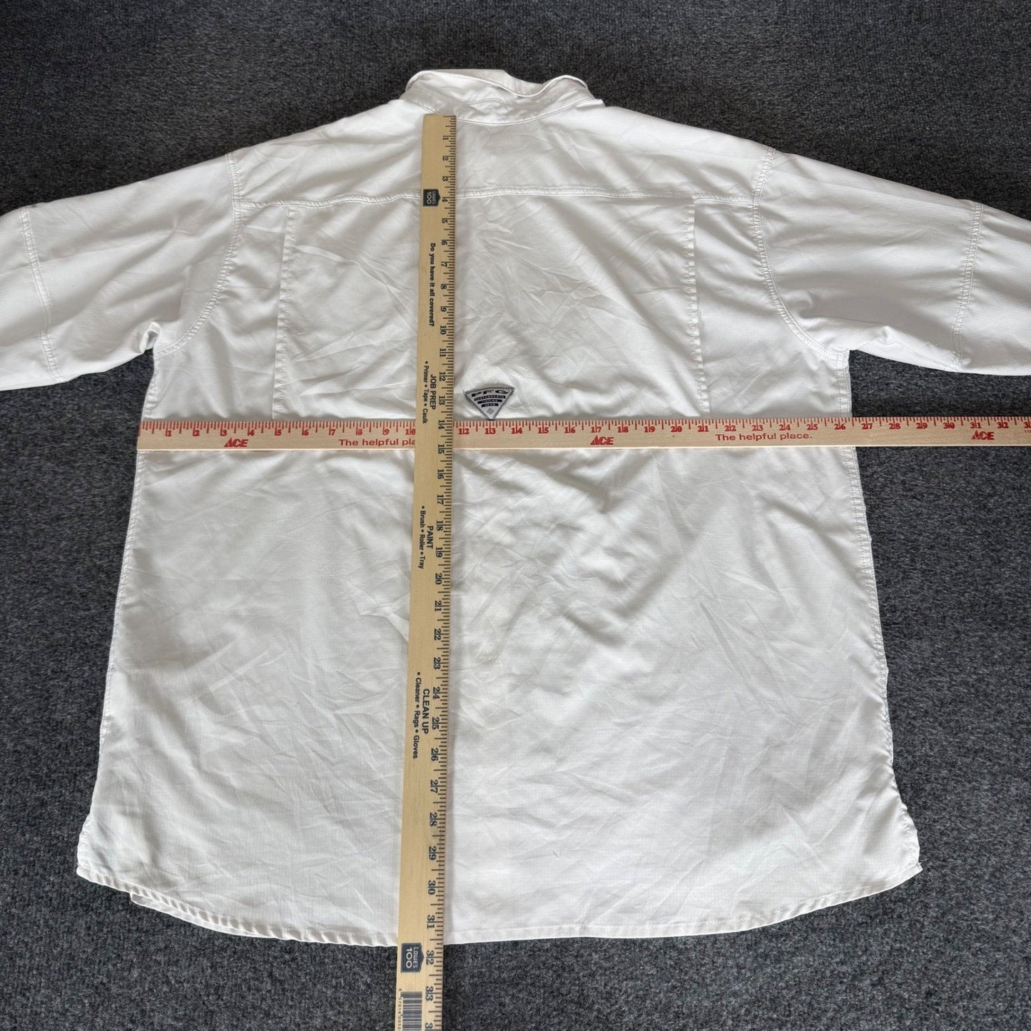 Columbia PFG Mens Long Sleeve Button Up Shirt XXL White Omni-Shade Fishing