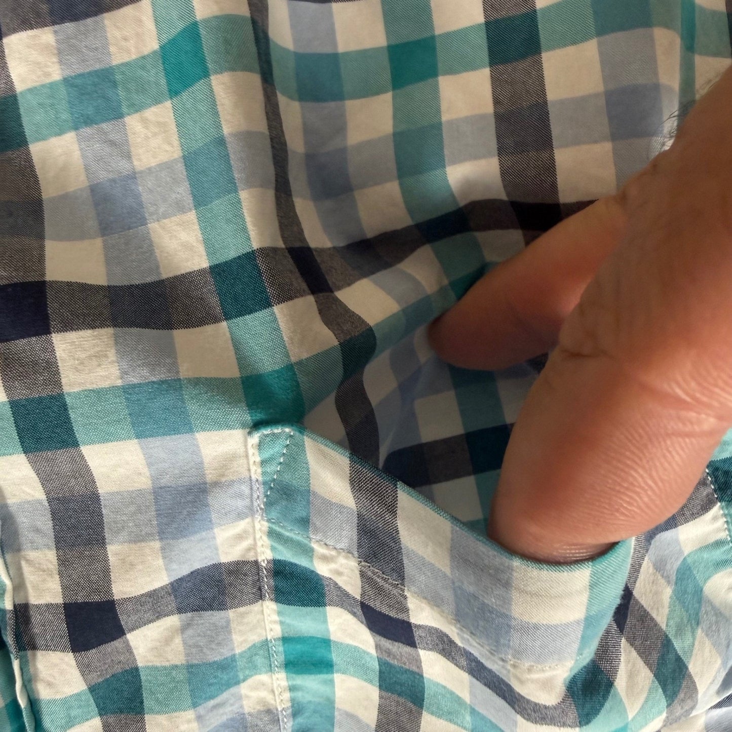 J.Crew Mens Large Slim Fit Plaid Button Up Shirt Blue Cotton Long Sleeve Casual