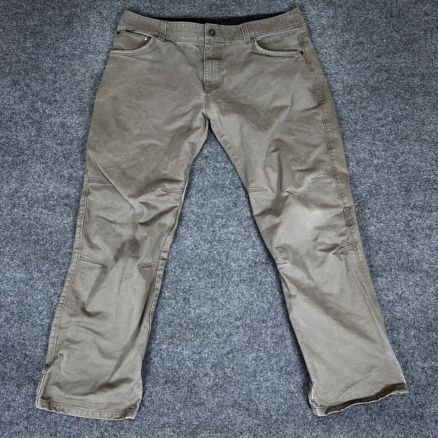 Kuhl Rydr Men's 38x30 Beige Mid-Rise Outdoor Hiking Pants Gorpcore Heavy-Duty