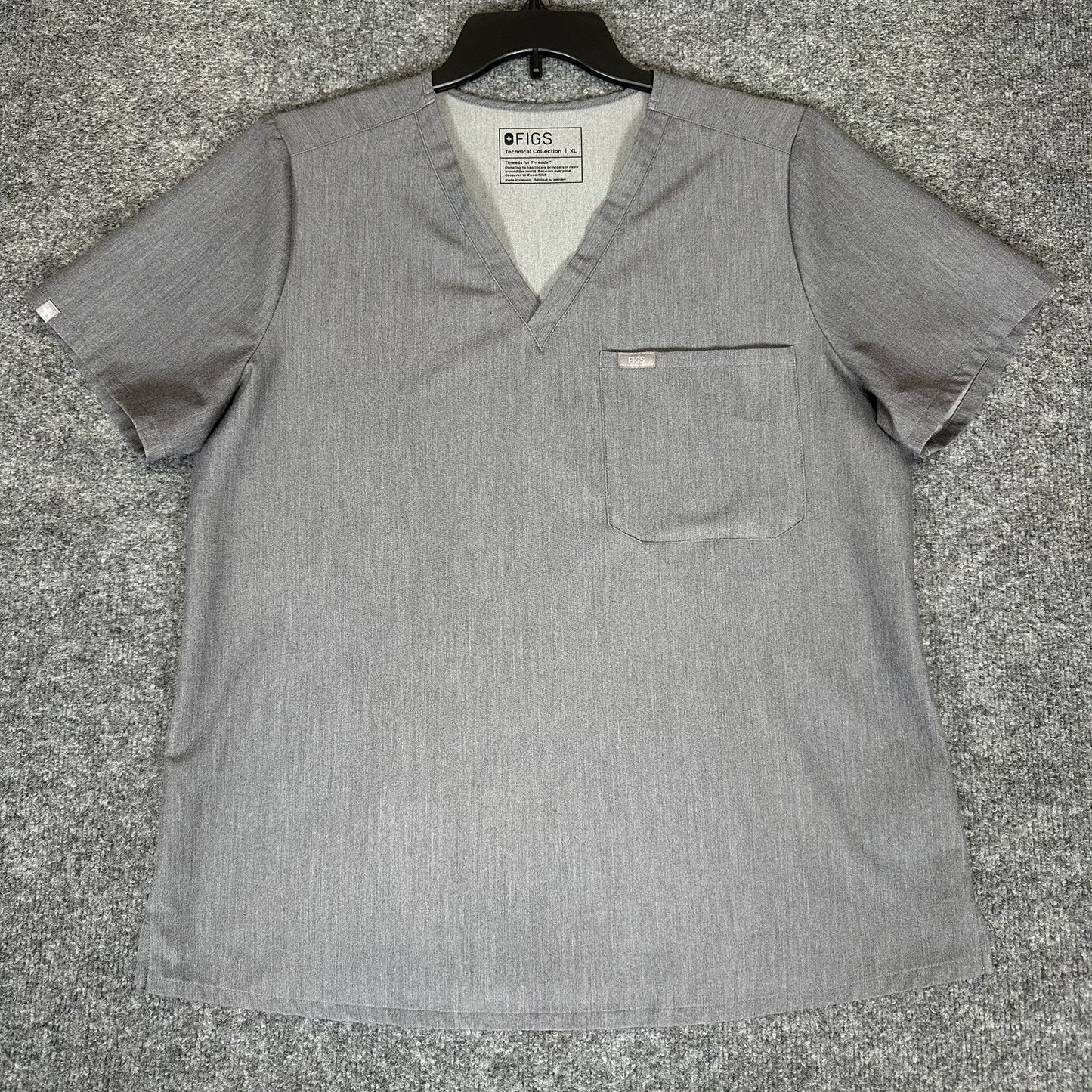 Figs Catarina Scrub Top Womens XL Graphite Short Sleeve One Pocket Medical Adult