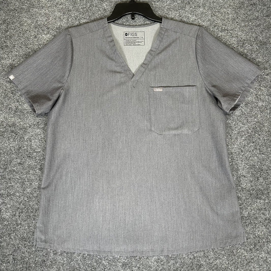 Figs Catarina Scrub Top Womens XL Graphite Short Sleeve One Pocket Medical Adult