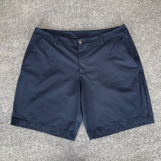 Lululemon ABC Shorts Mens 36 Navy Blue Chino Casual Golf Stretch Preppy Comfort