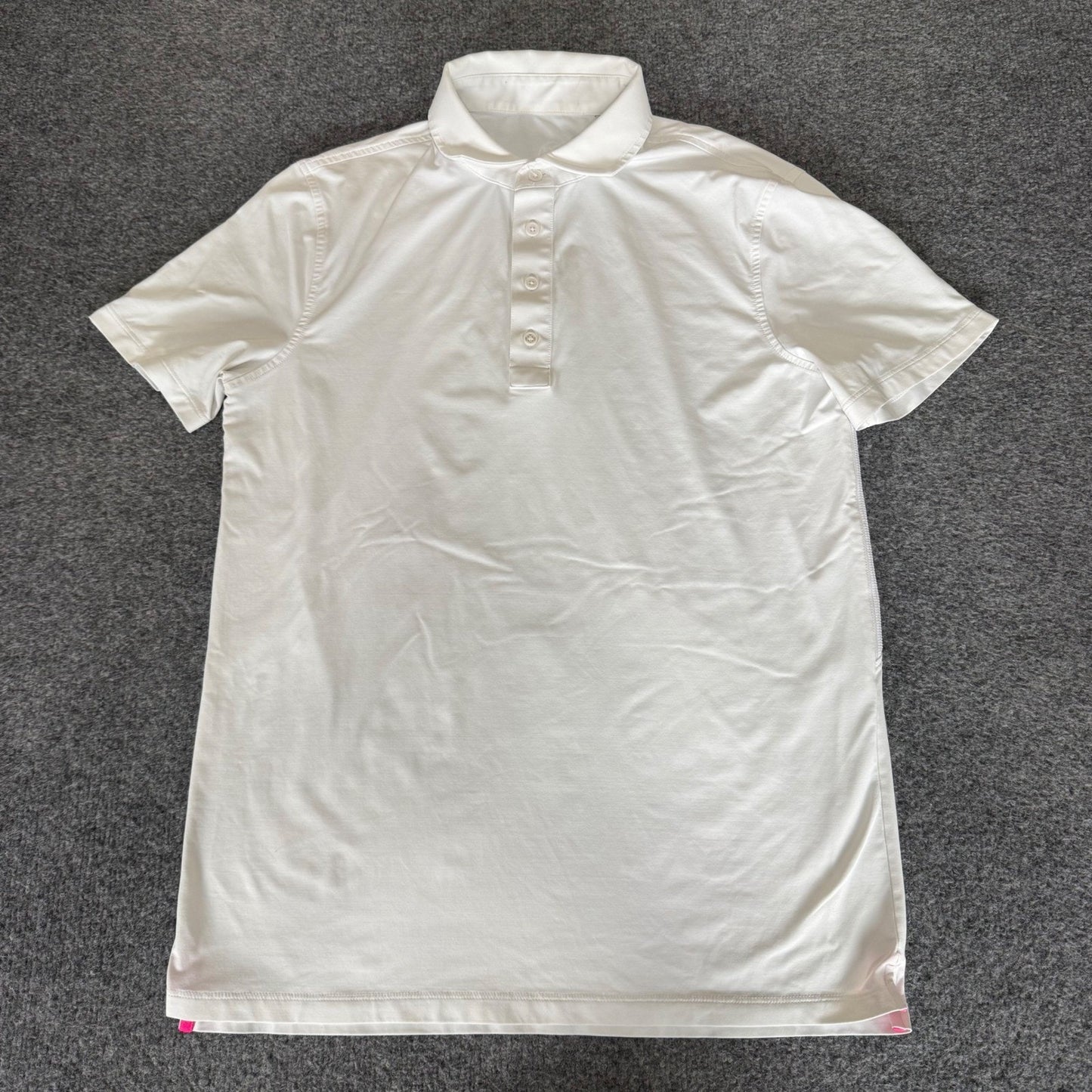 G/FORE Mens Small White Short Sleeve Performance Golf Polo Shirt Stretch Casual