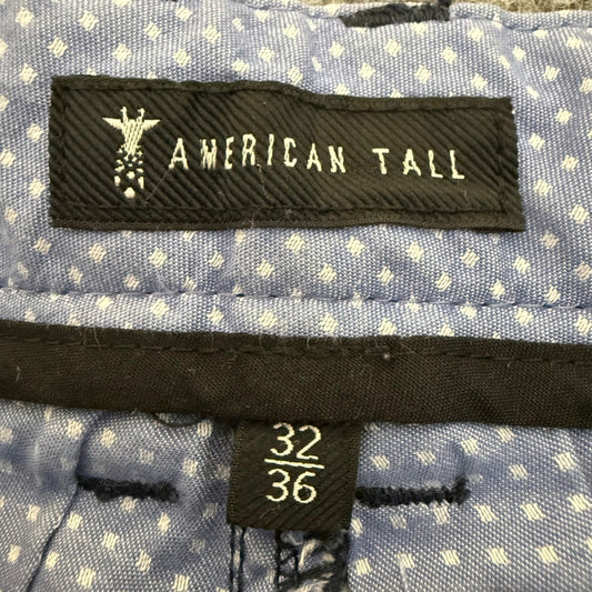 American Tall Pants Mens 32x36 Blue Chino Casual Office Everyday Extra Long Fit