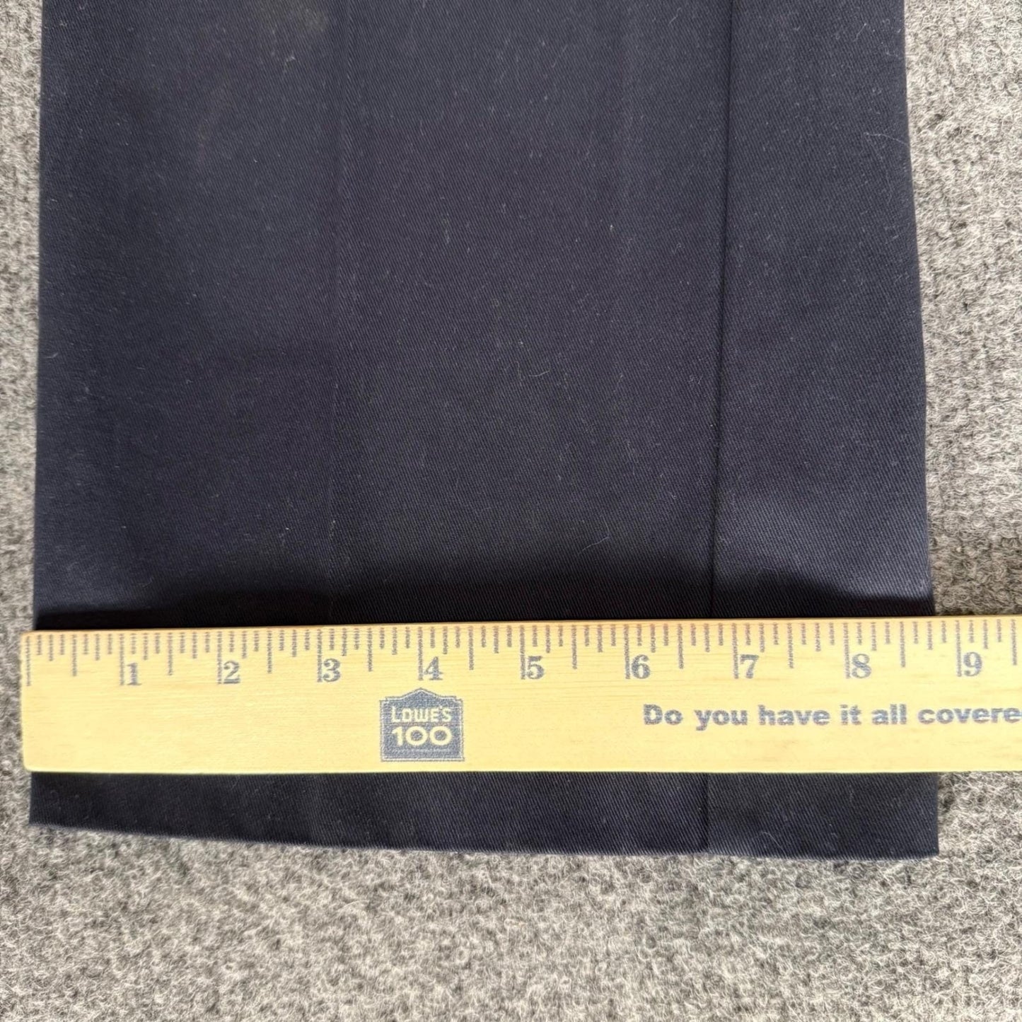 Charles Tyrwhitt Mens Navy Blue Cotton Dress Pants Trousers 36x32 Flat Front