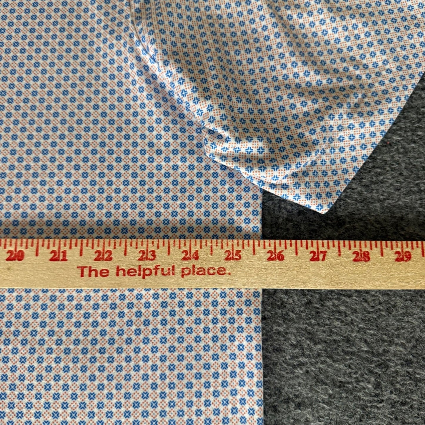 Johnston & Murphy XC4 Shirt Mens XL Short Sleeve Button Down Geometric Stretch