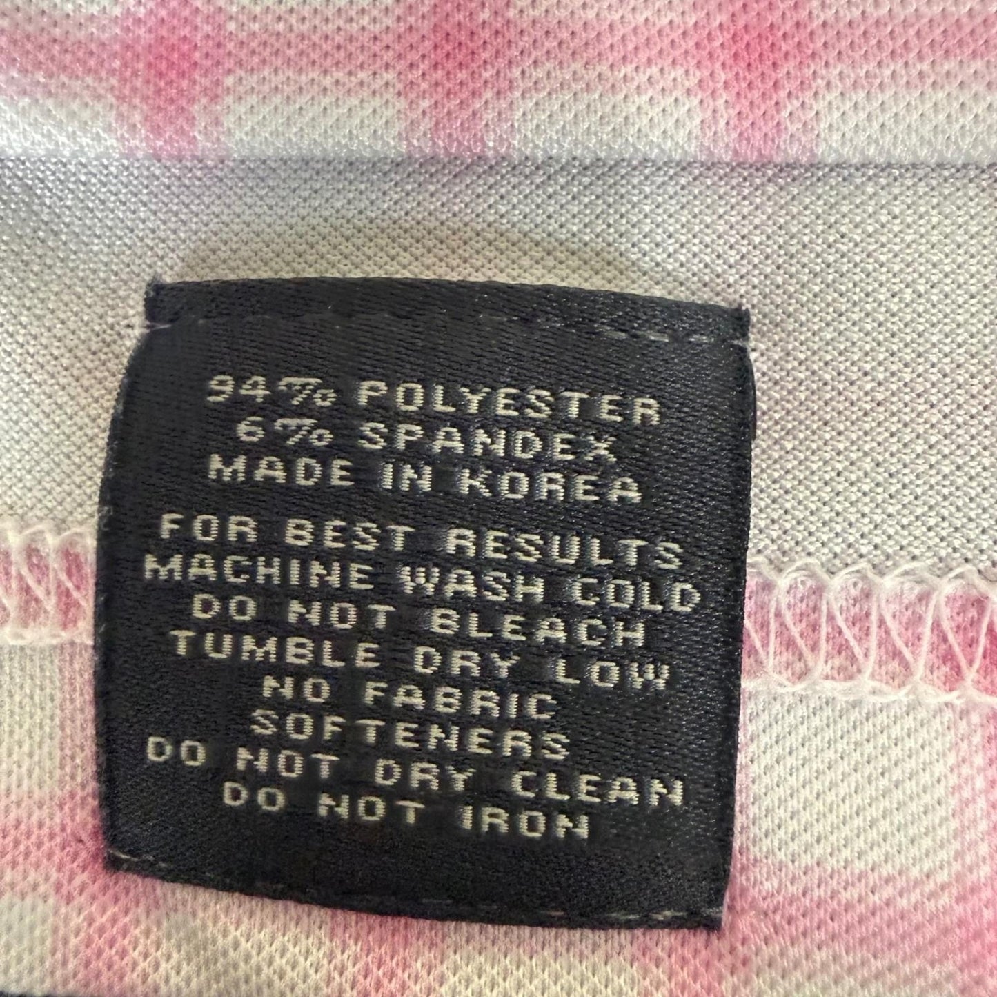 Turtleson Golf Polo Shirt Mens XL Pink Gingham Performance Casual Short Sleeve