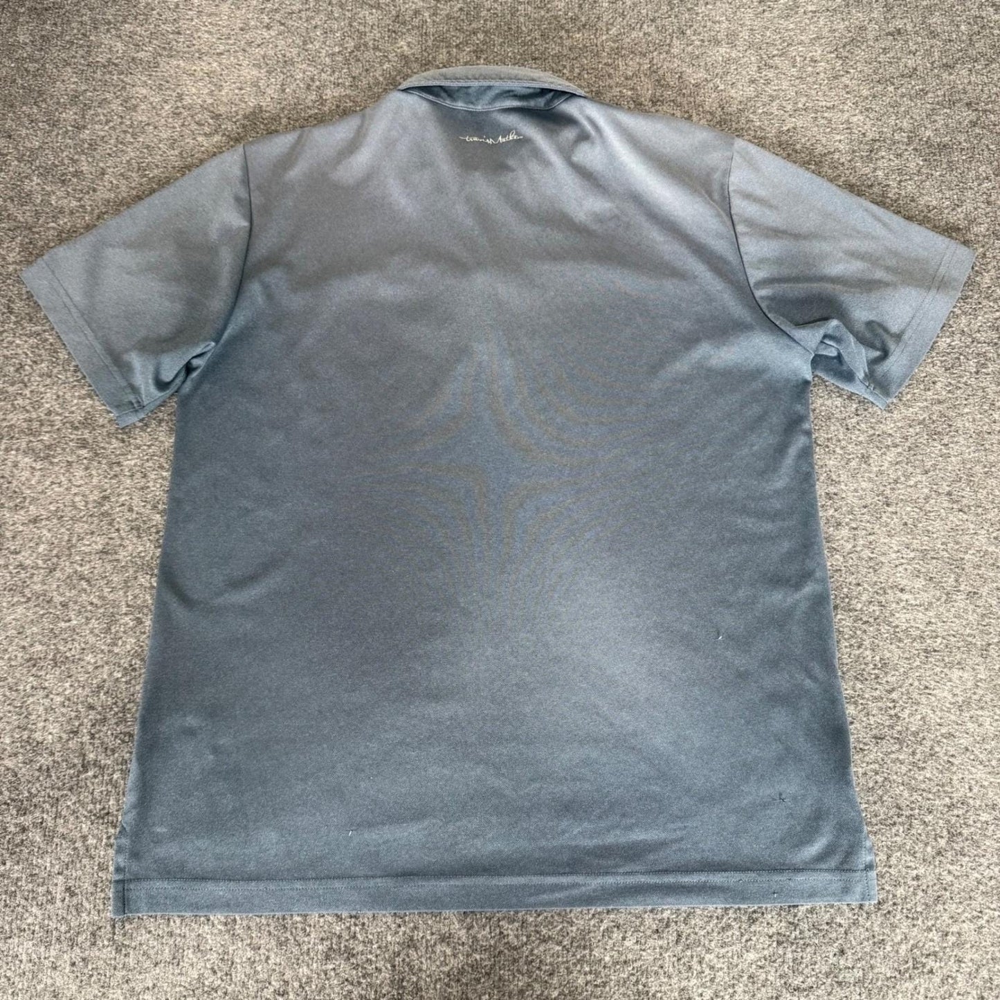 TravisMathew Mens Short Sleeve Performance Golf Polo Shirt Blue Large Casual