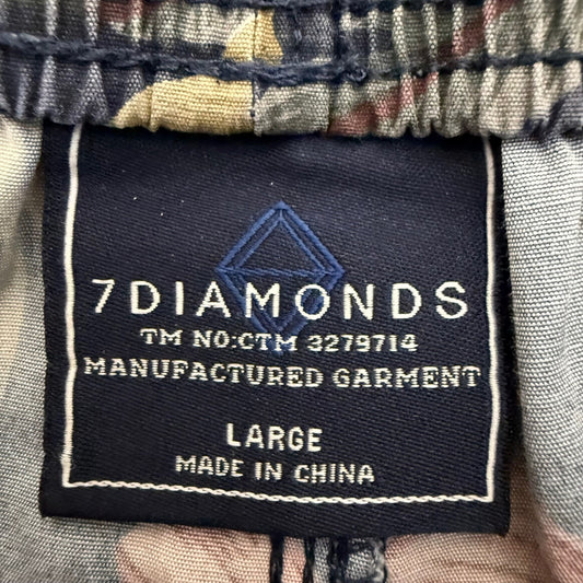 7 Diamonds Mens Floral Shorts Large Casual Summer Lifestyle Modern Suft Beach