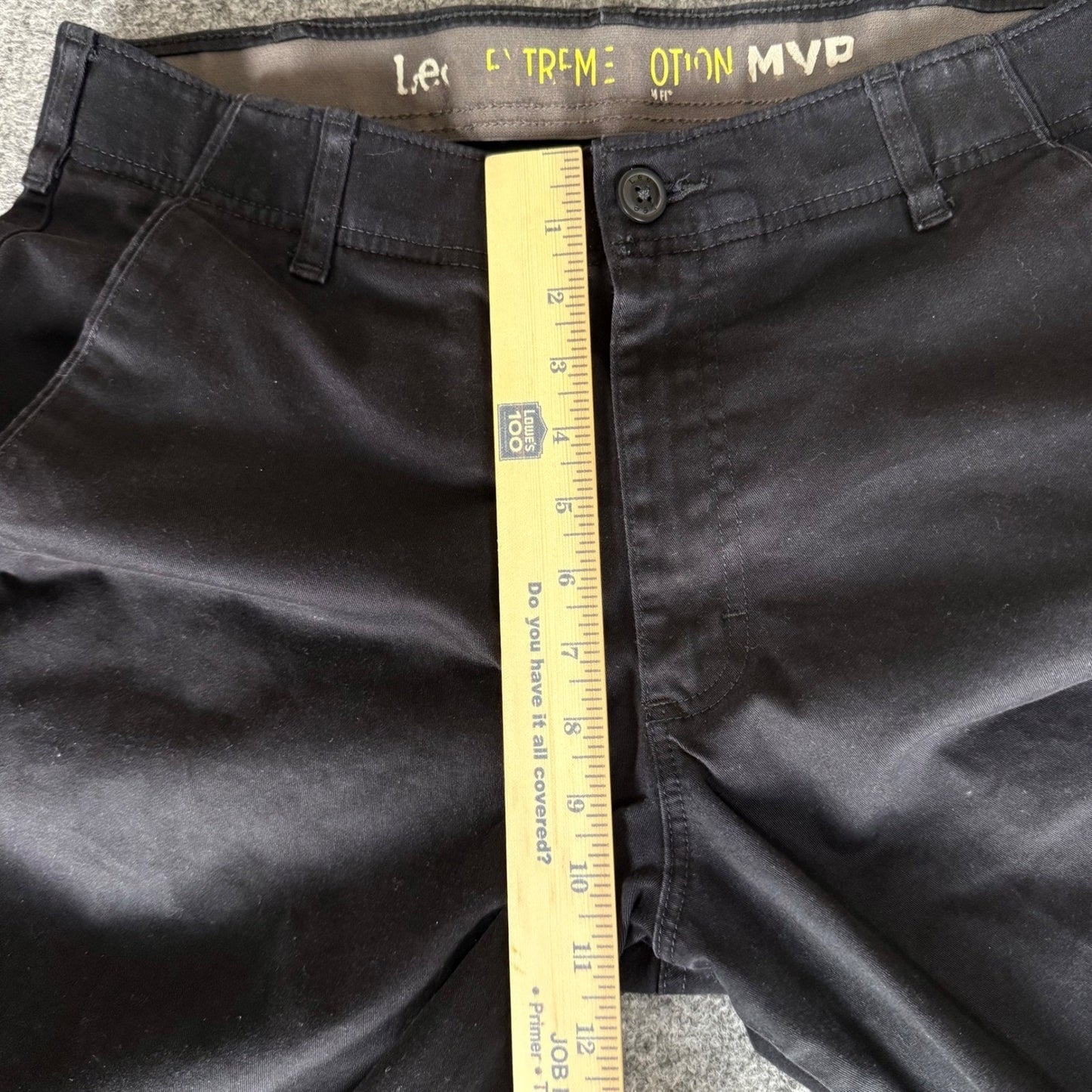 Lee Extreme Motion MVP Mens Slim Fit Chino Pants Black 34x32 Stretch Casual