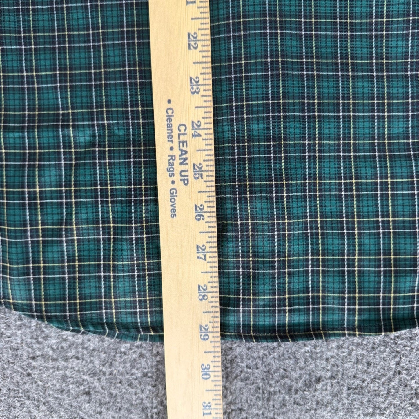 UNTUCKit Mens XL Green Plaid Long Sleeve Button Up Shirt Polyester Casual Top