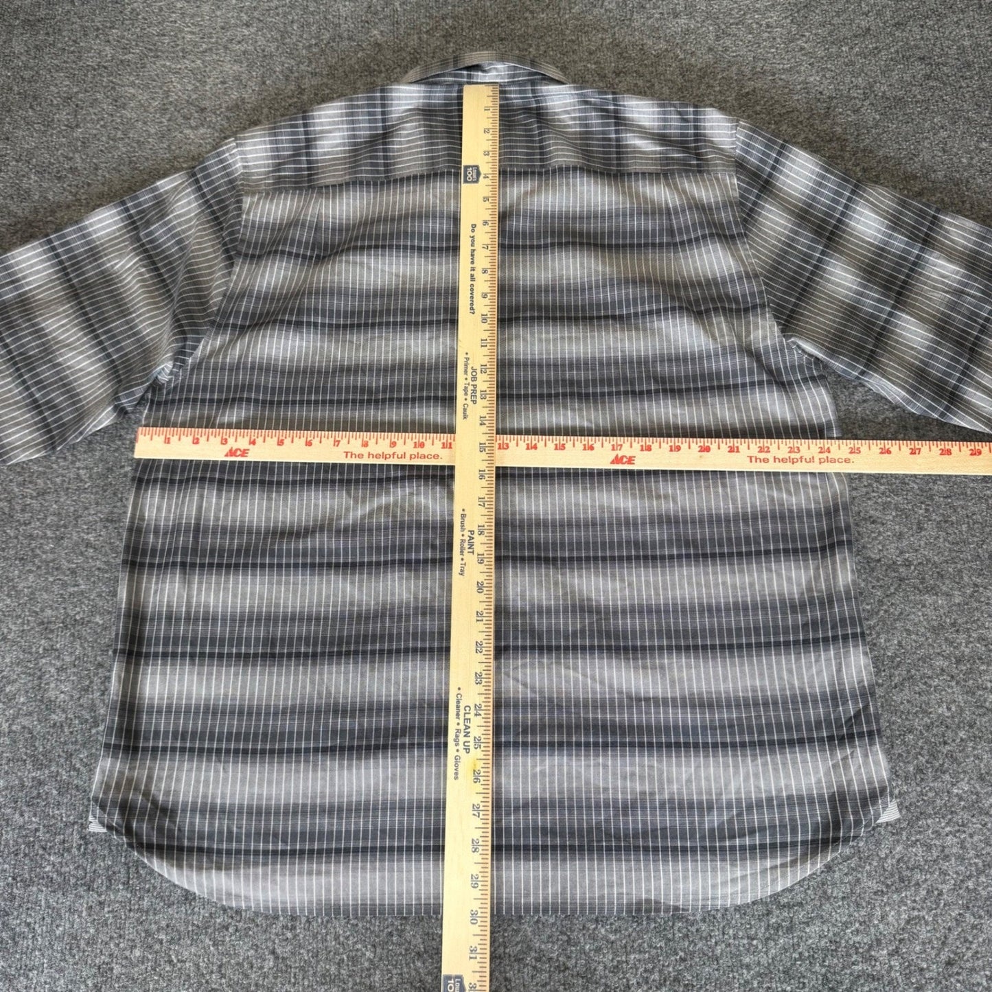 Tommy Bahama Silk Blend Shirt Gray Striped Button Long Sleeve Mens Large Casual