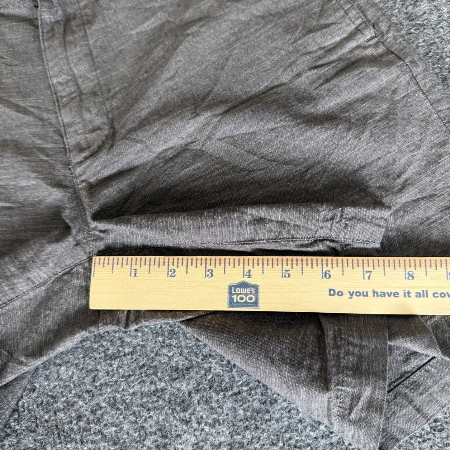 Eddie Bauer Mens Gray Cotton Flat Front Shorts Size 32 Casual Outdoor Hiking