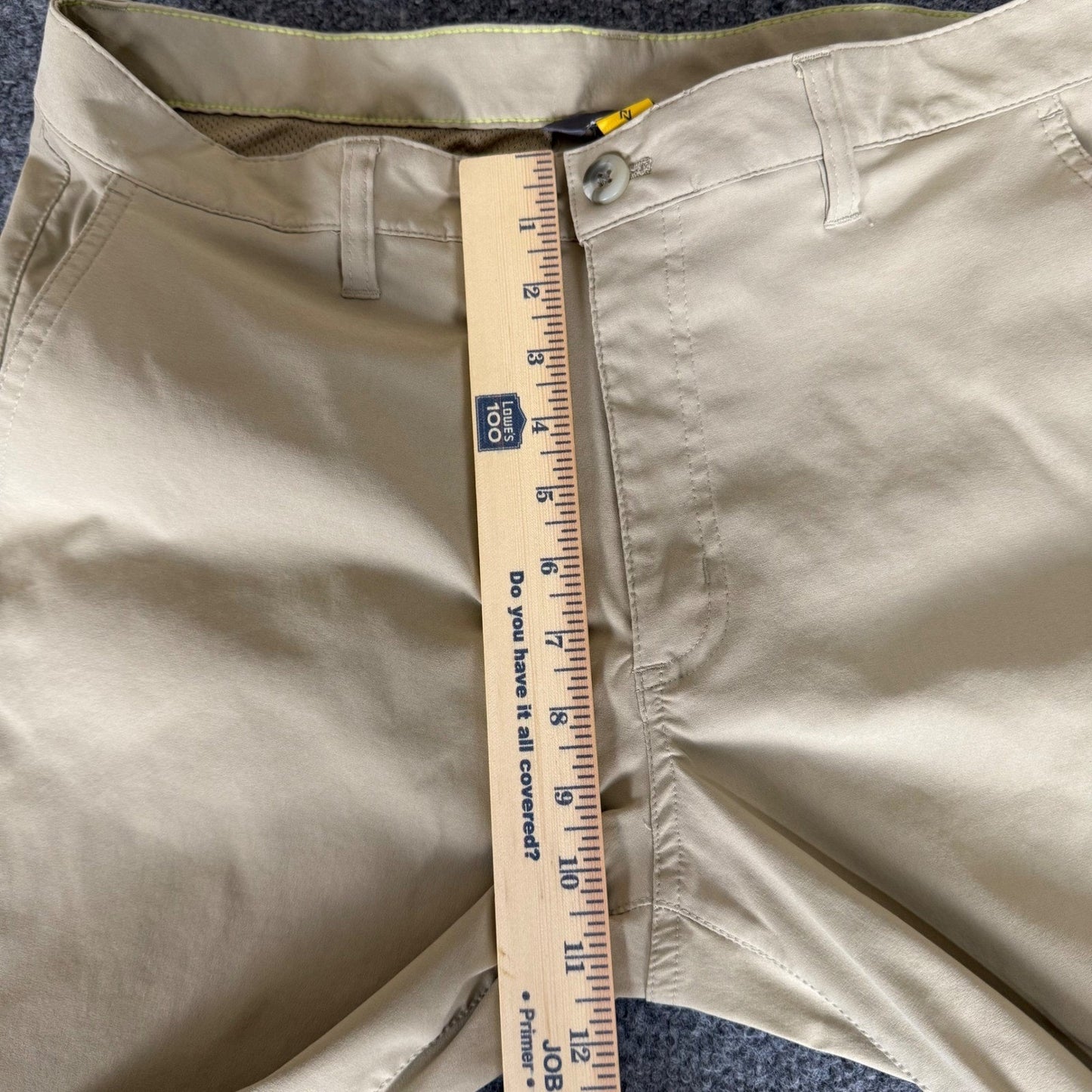 Eddie Bauer Travex Pants Mens 34x27 Beige Stretch Outdoor Hiking Travel Casual