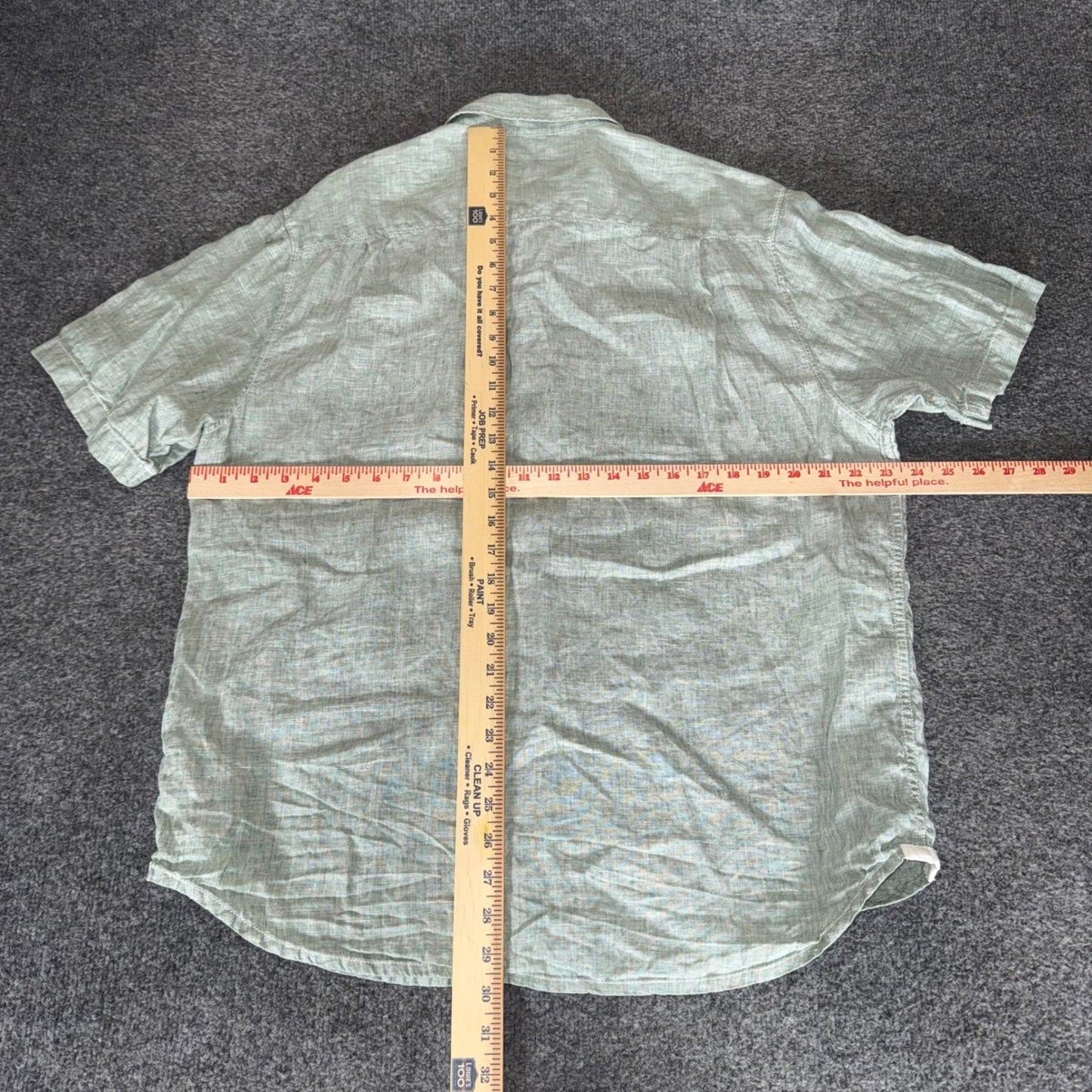 Tommy Bahama Mens Large Green 100% Linen Short Sleeve Button Up Shirt Casual