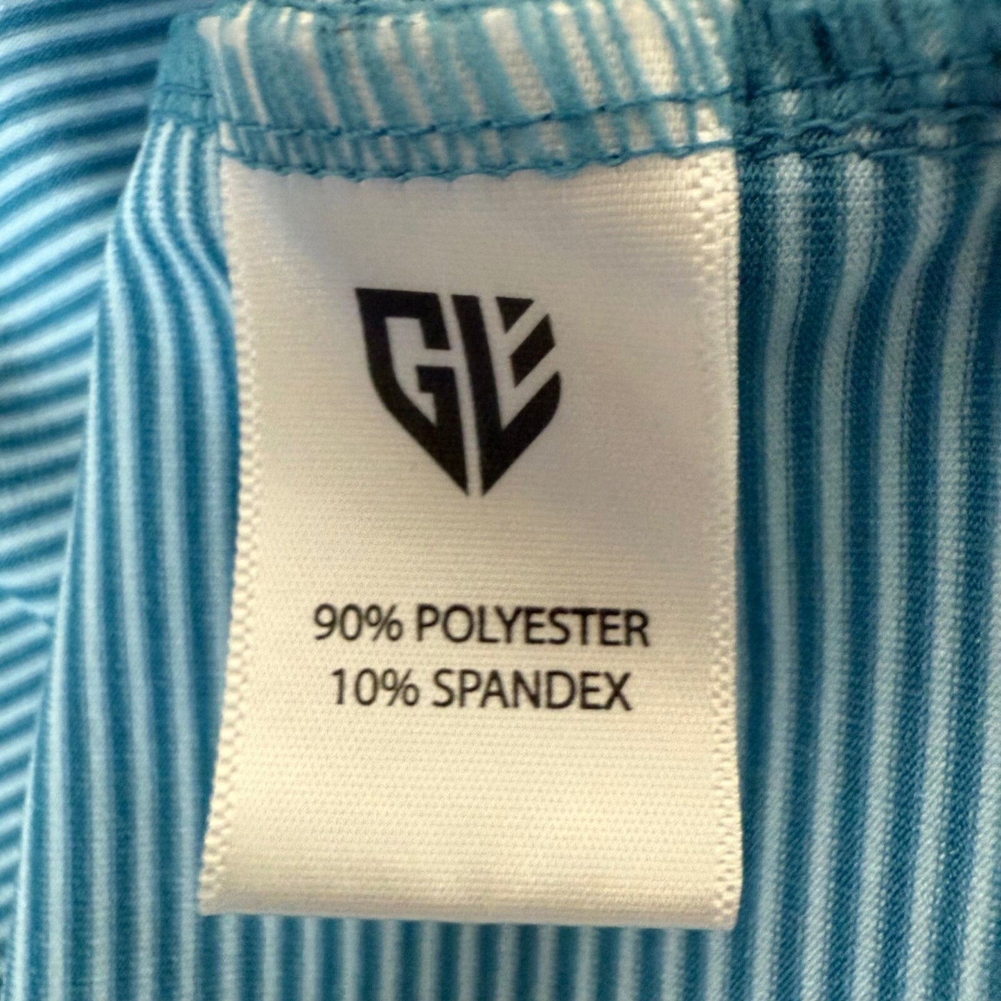 Graham Luxe Golf Polo Shirt Striped Athletic Short Sleeve Stretch Blue Men's 2XL