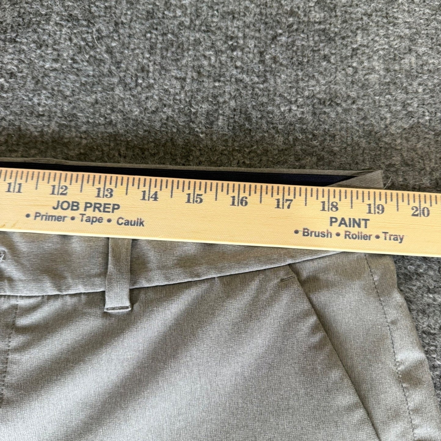 Mizzen+Main Helmsman Pants Mens 38x32 Gray Slim Fit Stretch Golf Performance