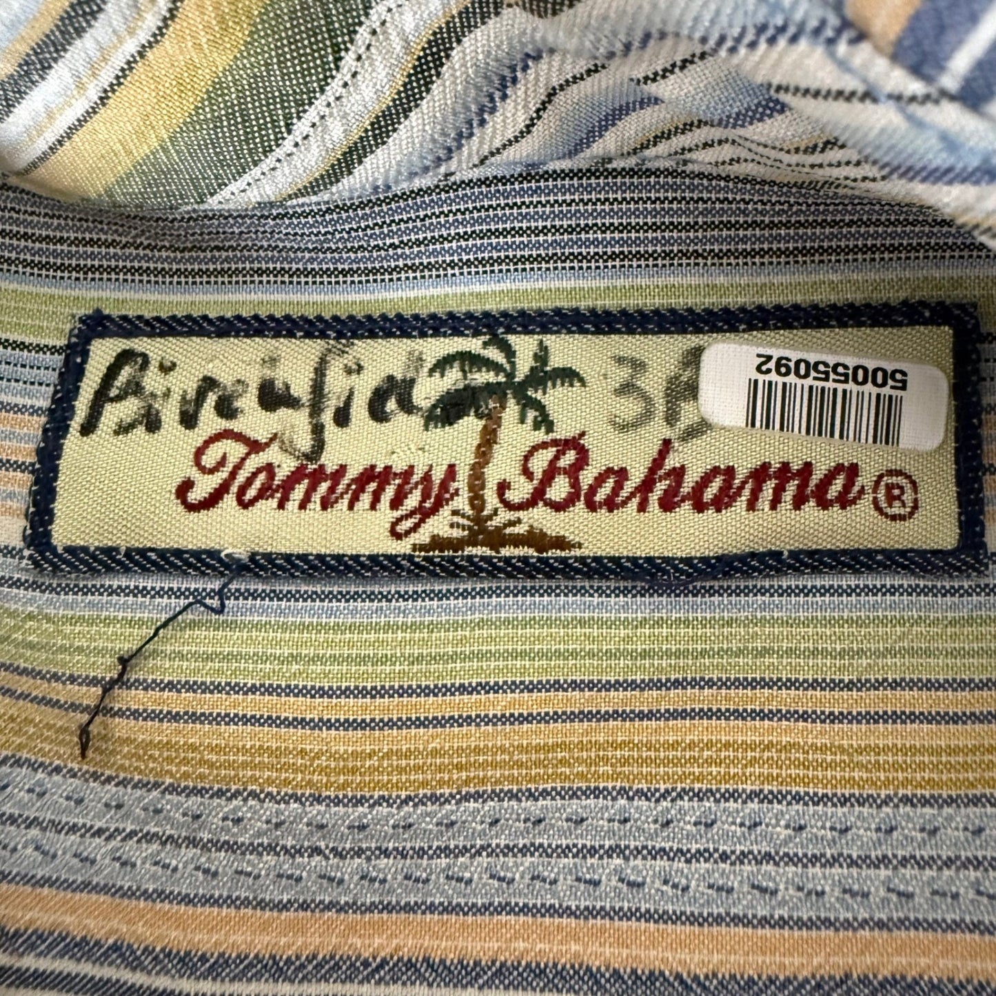 Tommy Bahama Shirt Mens 2XL Multicolor Button Up Striped Long Sleeve Casual Top